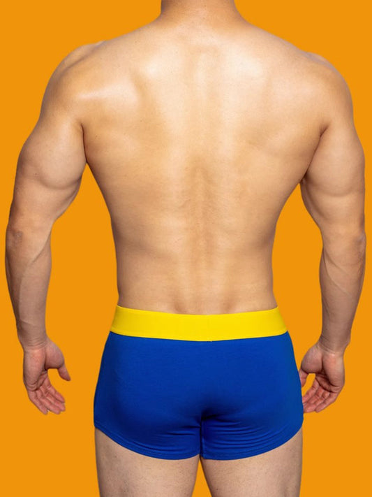 2 Pack Men's Mesh Transparent Open-Cut Cotton Mesh Trunks