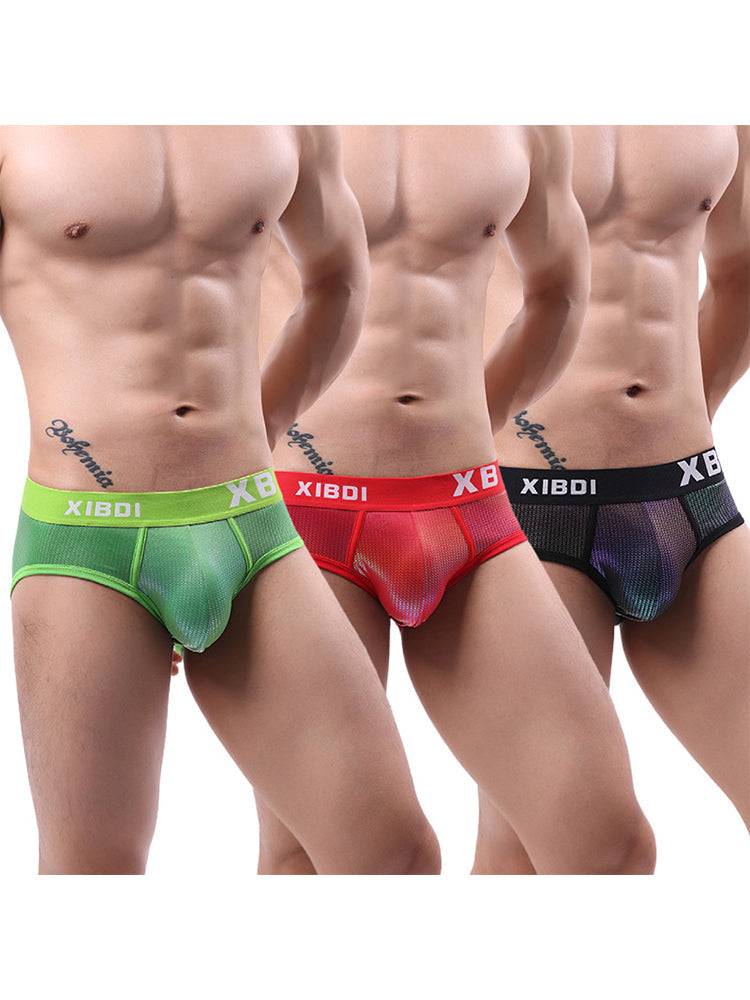3 Pack Men's Sexy Trendy Comfortable Breathable Briefs