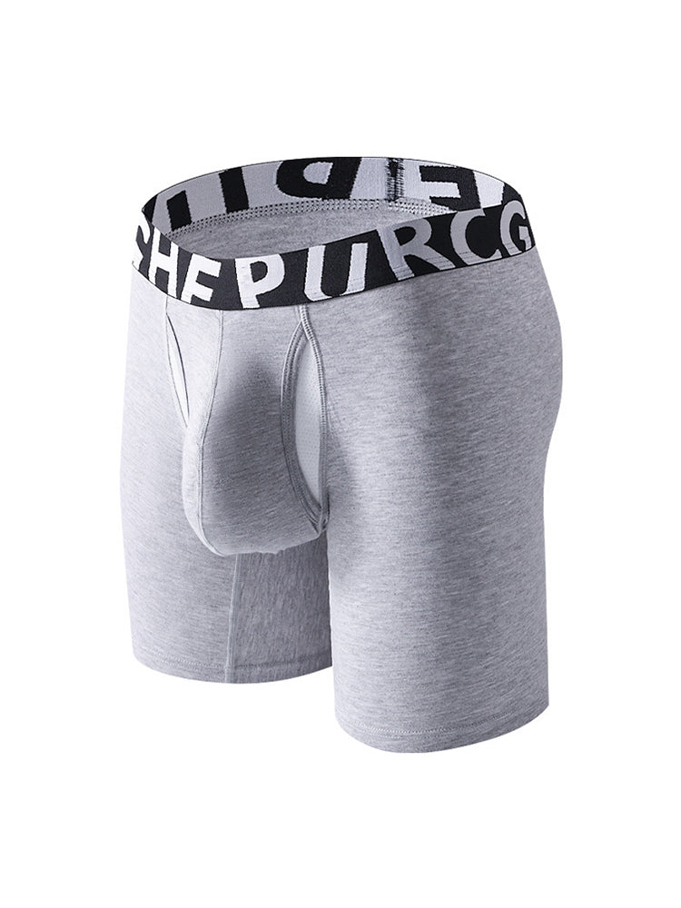 2 Pack Men's Long-Leg Anti-Chafing Performance Boxer Briefs