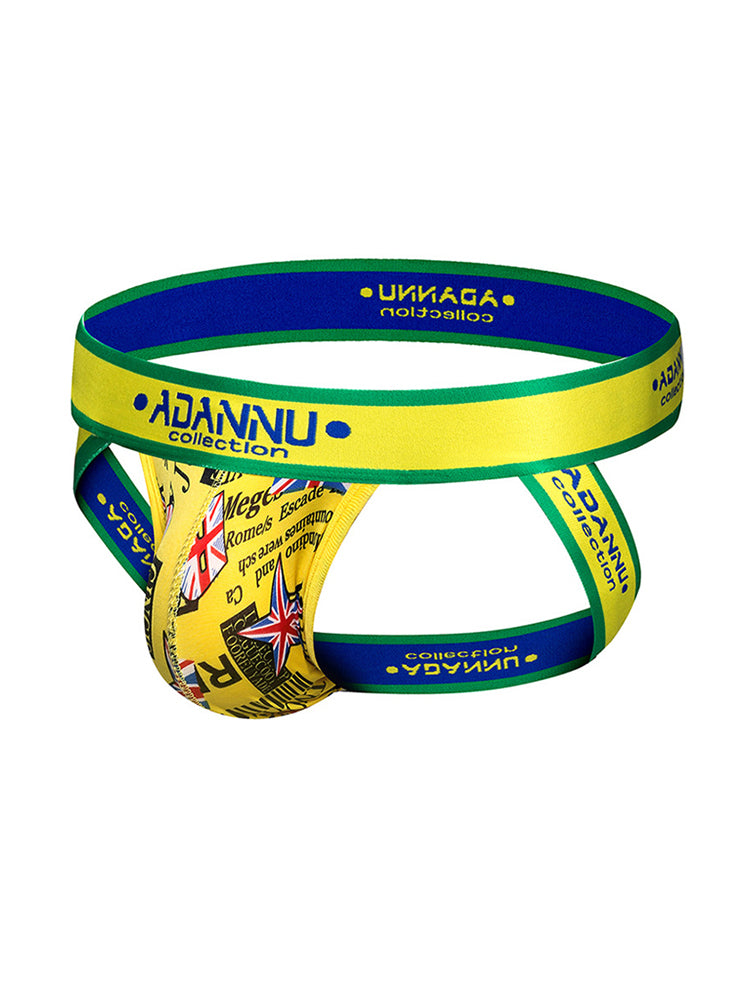 3-pack Men's Low-rise Wide-hem Elastic Printed Hip-baring Thongs