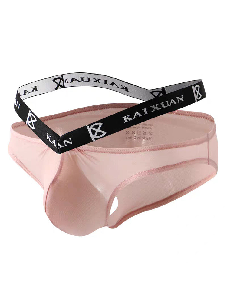 3 Pack Men's Sexy Ice Silk Mesh Breathable Erotic Briefs