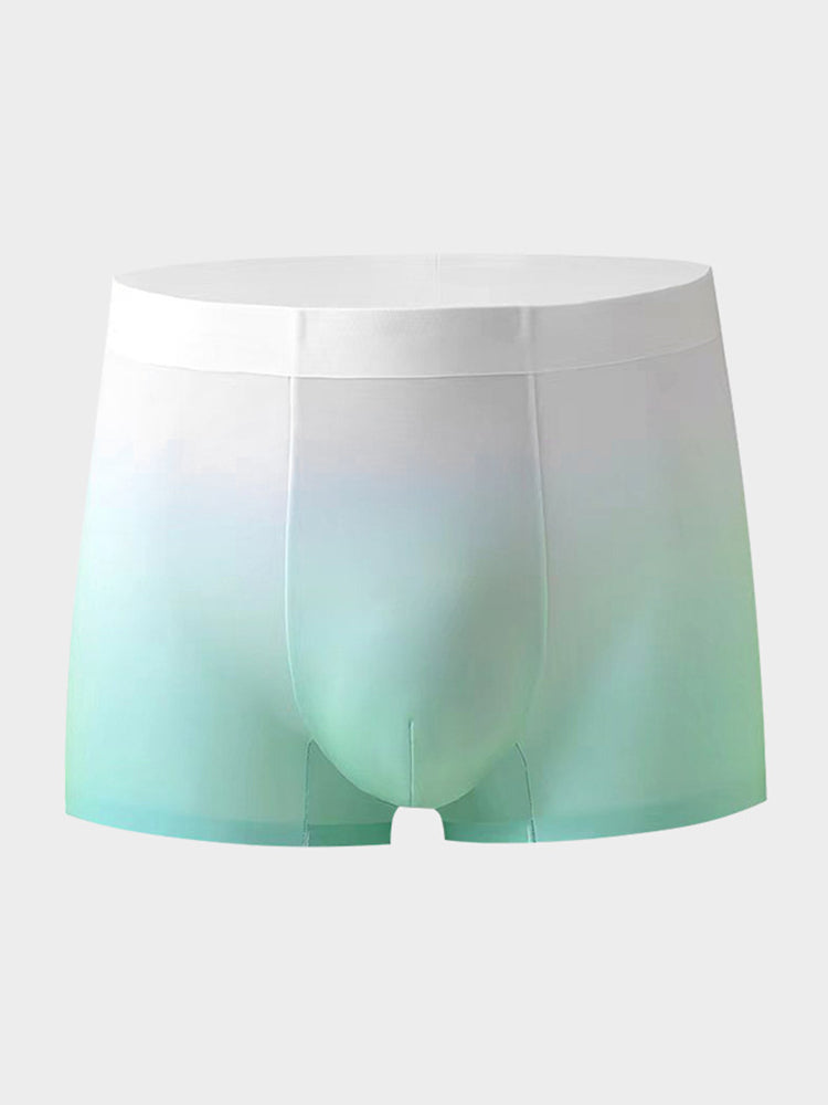 3 Pack Men's Ice Silk Gradient Quick-Dry Ultra-Thin Breathable Antibacterial Trunks