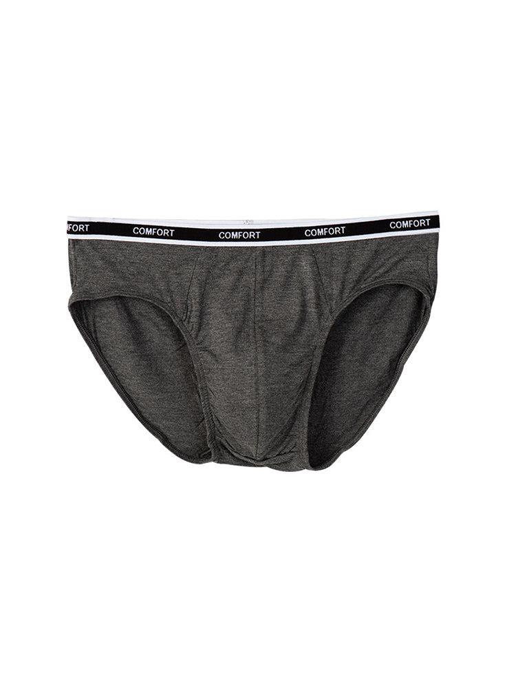 3 Pack Men's Soft and Breathable Solid Color Modal Briefs