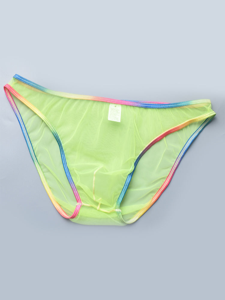 3-pack Men's Ultra-sheer Rainbow-edge Mesh Briefs