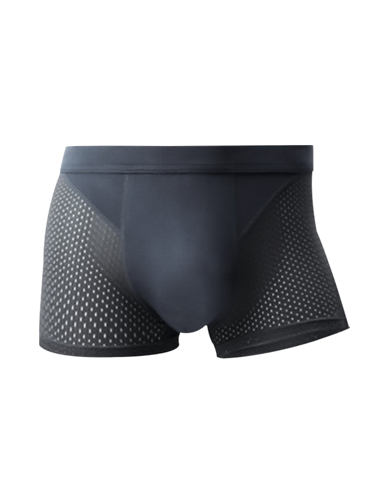 4 Pack Men's Ice Silk Cooling Mesh Trunks