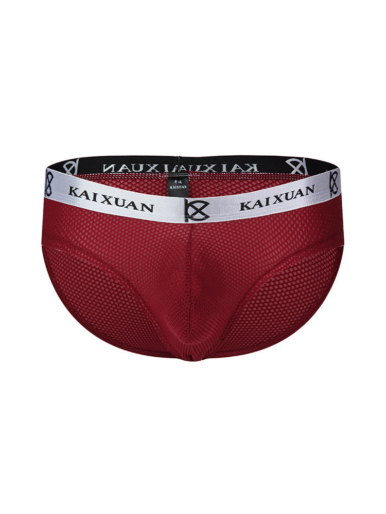 3 Pack Men's Soft Skin-Friendly Ice Silk Thin Low-Rise Briefs