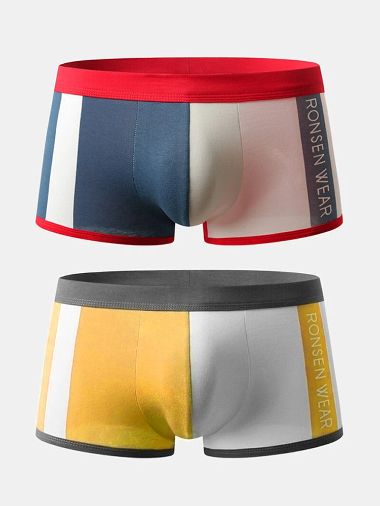 2 Pack Contrast Color Sports Style Men's Underwear
