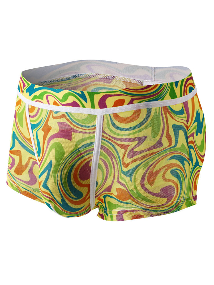 3 Pack Men's Sexy U-Shaped Mesh Breathable Boxer Briefs