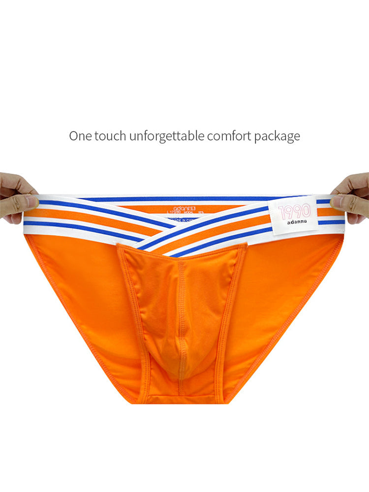 2-pack Men's Striped V-waist High-cut Briefs