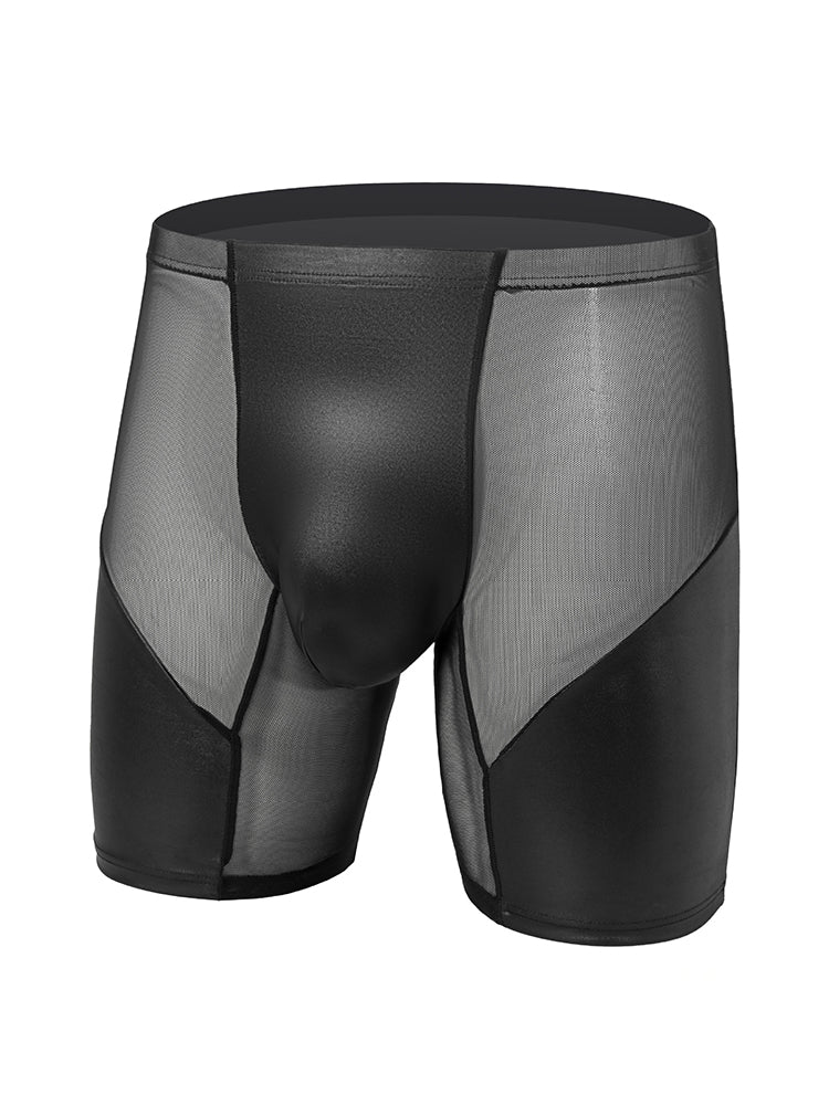 2 Pack Men's Casual Sports Transparent Mesh Midway Briefs