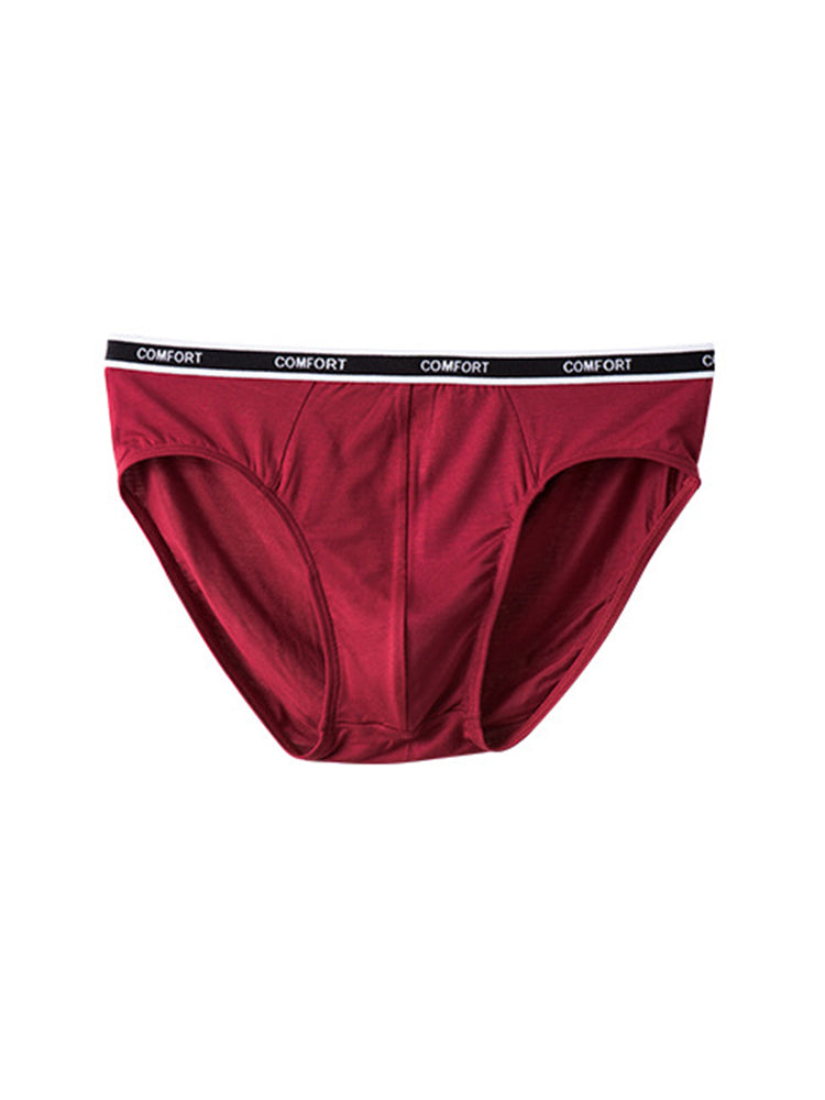 3 Pack Men's Soft and Breathable Solid Color Modal Briefs