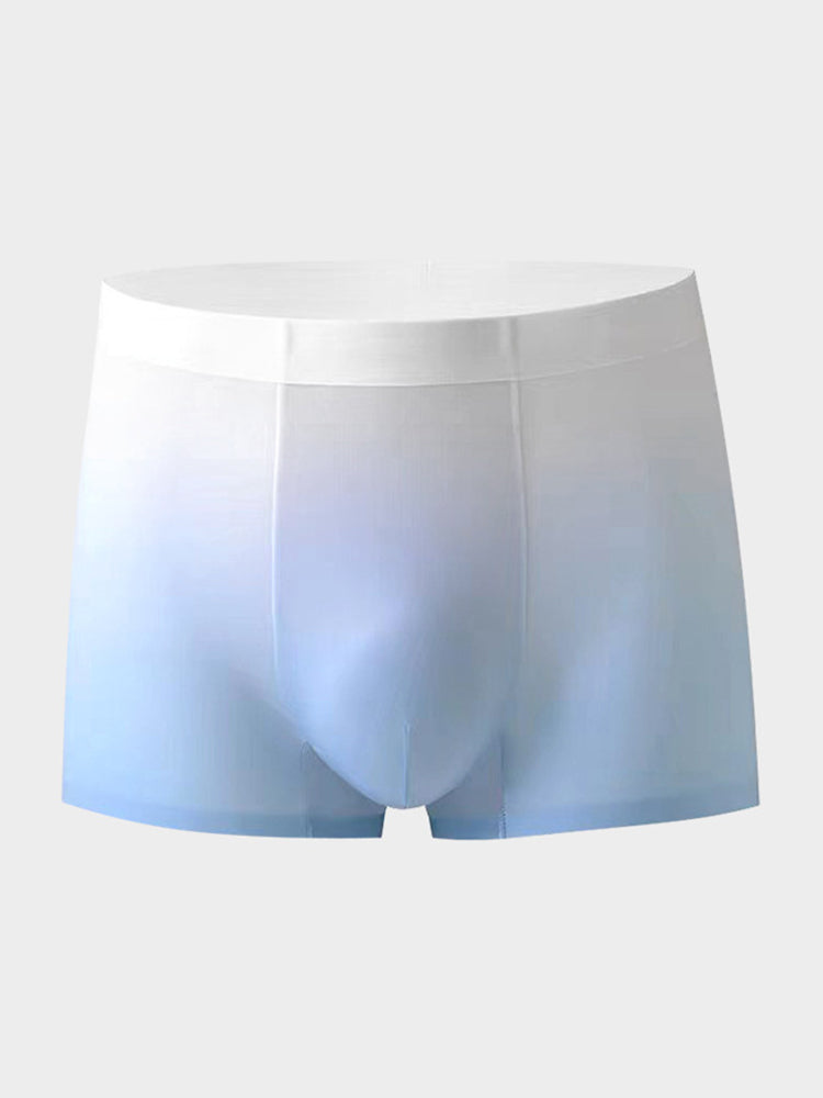 3 Pack Men's Ice Silk Gradient Quick-Dry Ultra-Thin Breathable Antibacterial Trunks