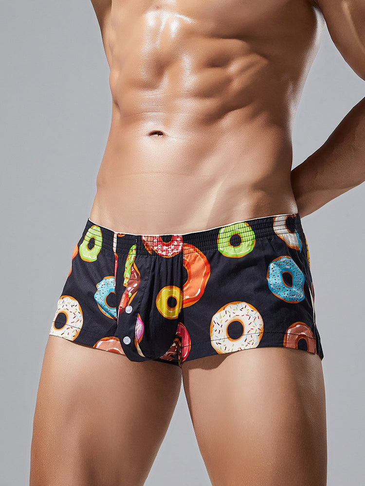 2 Pack Men's Cotton Casual Trunks Underwear