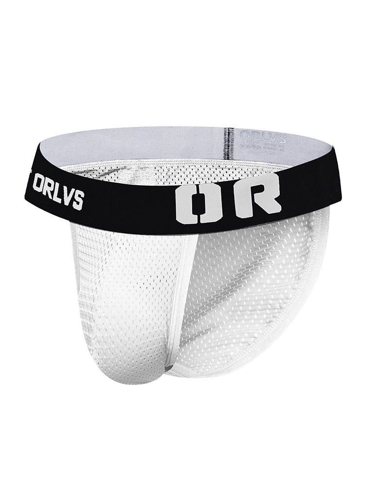 2 Pack Men's Sexy Transparent Seamless Mesh Solid Color Breathable Trunks & Bikini