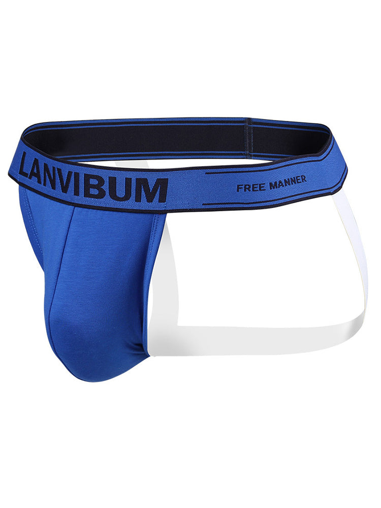 4 Pack Men's Mid-Rise Sexy Comfortable Cotton Jockstrap