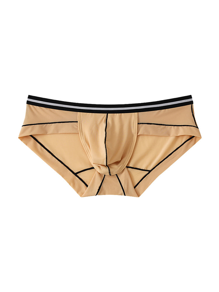 3 Pack Men's Semi-Transparent Comfortable Soft Skin-Friendly Minimalist Briefs