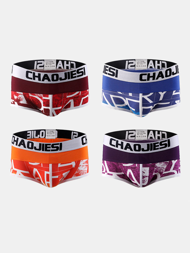 3 Pack Men's Cotton Trendy Youthful Sexy Low-Rise Trunks