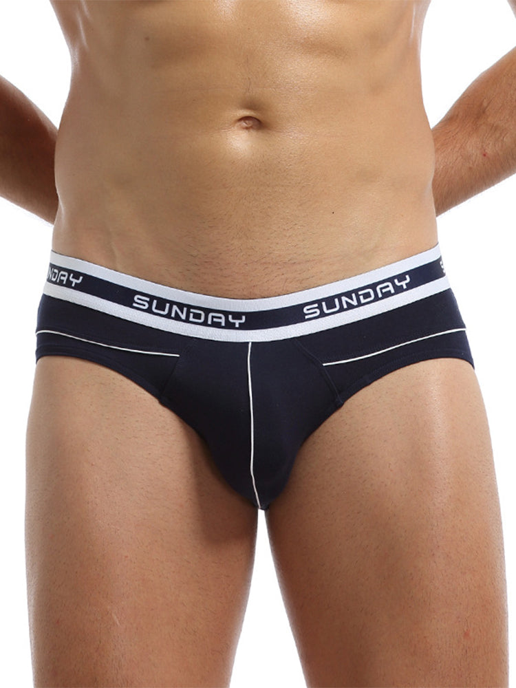 3 Pack Men's Comfortable Sporty Breathable Low-Waist Sexy Briefs