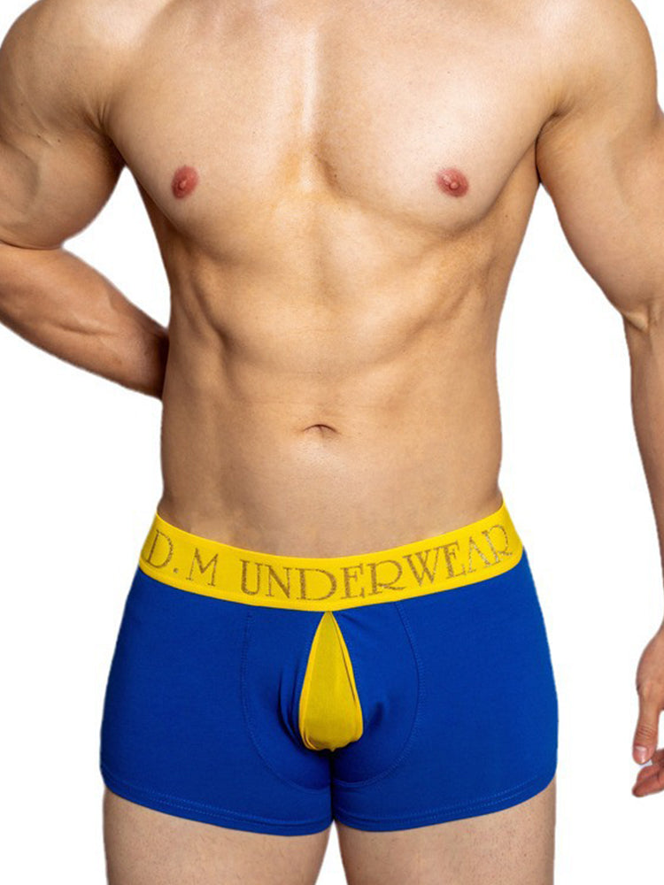 2 Pack Men's Mesh Transparent Open-Cut Cotton Mesh Trunks