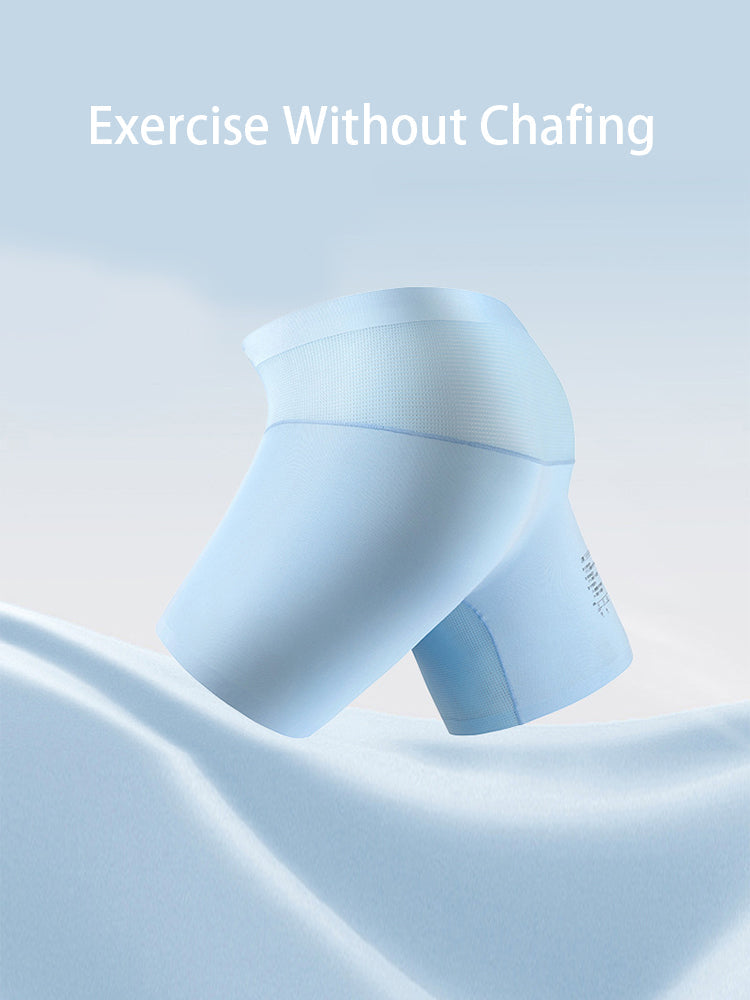 2 Pack Men's  Modal Seamless Antibacterial Anti-Chafing Leg Boxers Briefs & Midway Briefs