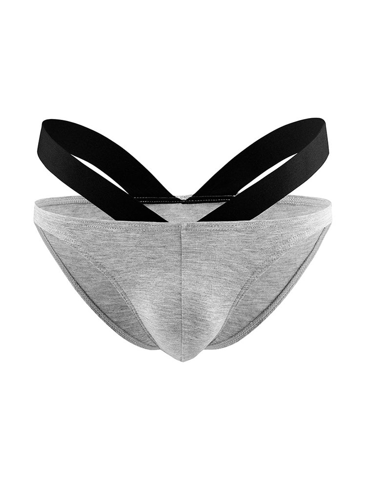 3-pack Men's Double-layer Pouch V-neck Double-waist Bikini