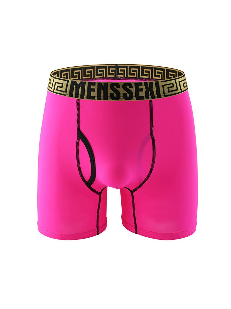 2 Pack Men's Sexy Sports Ice Silk Boxer Briefs