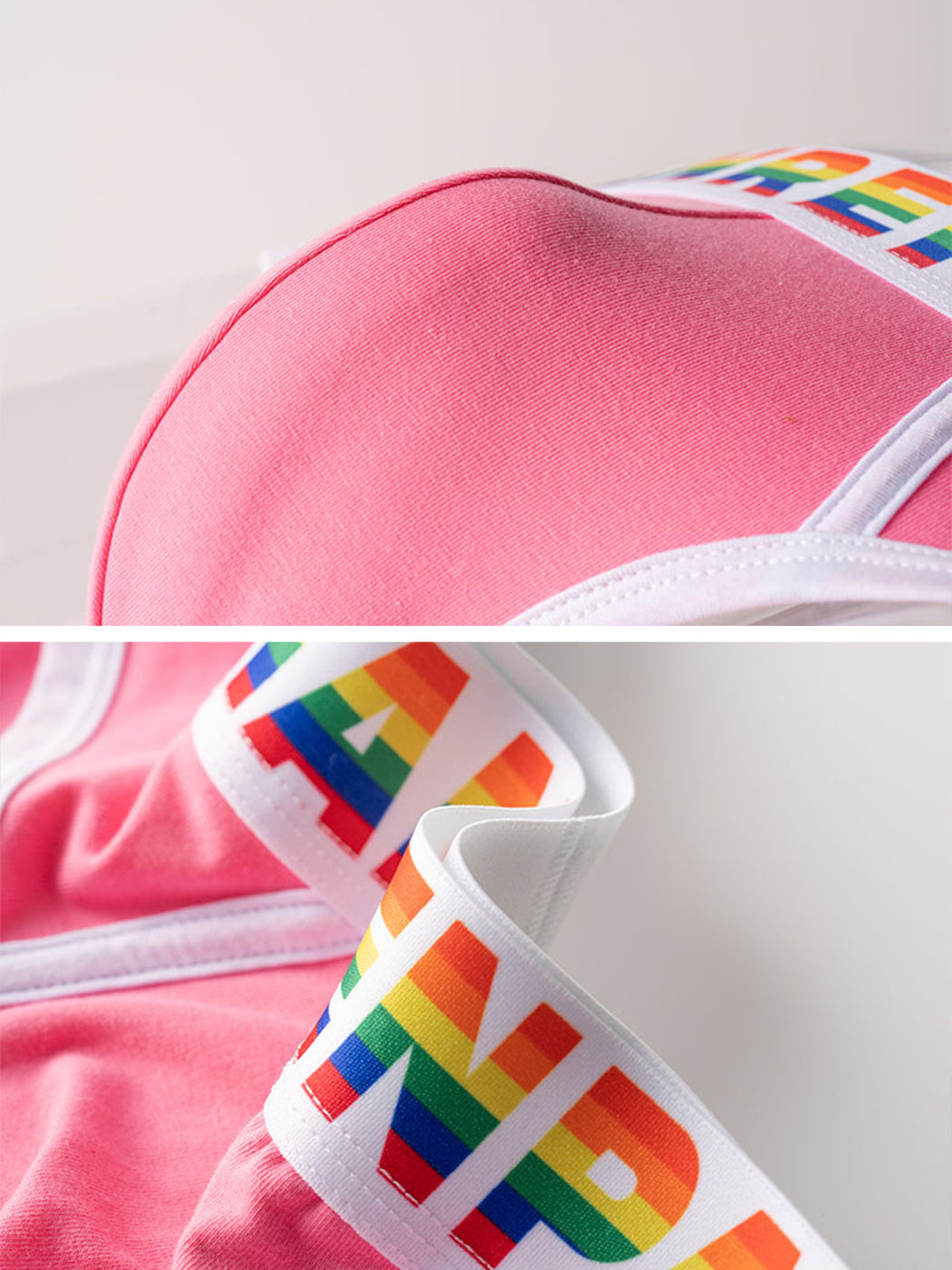 4 Pack Men's Rainbow Letter Belt Briefs