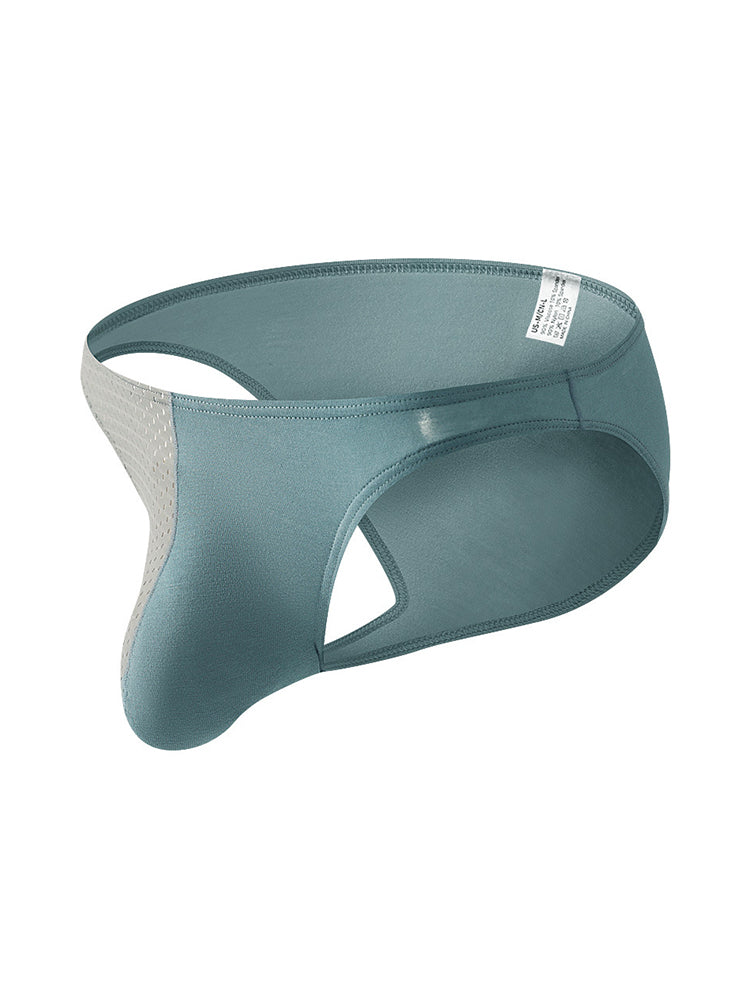 3 Pack Men's Mesh Sexy Low Waist Big Pouch Briefs