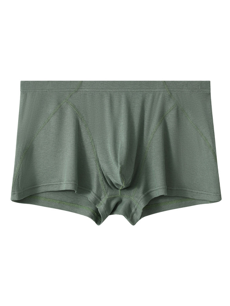 3 Pack Men's Breathable Comfort U-Shaped Raised Pocket Ribbed Briefs