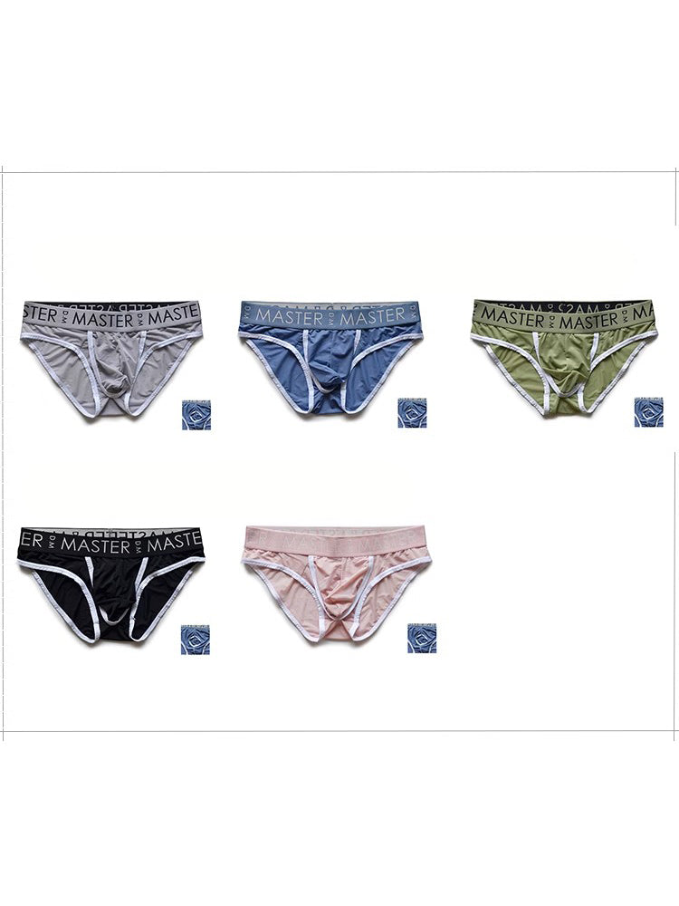 3 Pack Men's High Elasticity Quick-Dry Gun Egg Separation Wide Waist Briefs