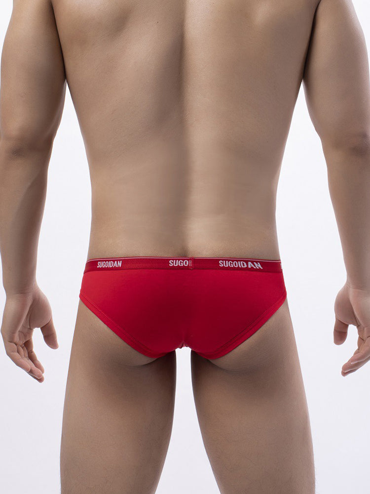 3 Pack Men's Cotton Ultra-Narrow Waistband Sexy Breathable Briefs