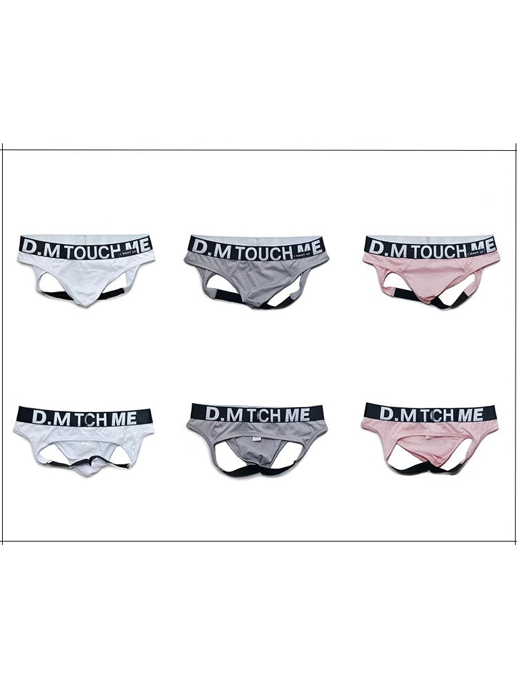 2 Pack Men's Low Waist Mesh Nylon Breathable Jockstrap