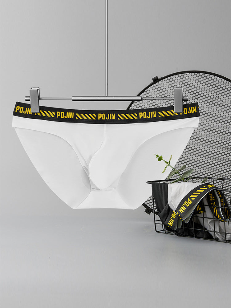 3 Packs of Men's Breathable Sports Ice Silk Seamless Briefs