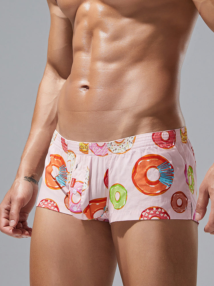 2 Pack Men's Cotton Casual Trunks Underwear