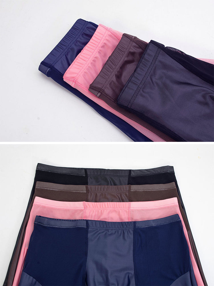 2 Pack Men's Casual Sports Transparent Mesh Midway Briefs