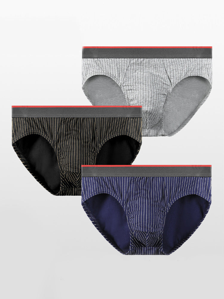 3-pack Men's Antibacterial Pure Cotton Sexy Sports Breathable Underwear