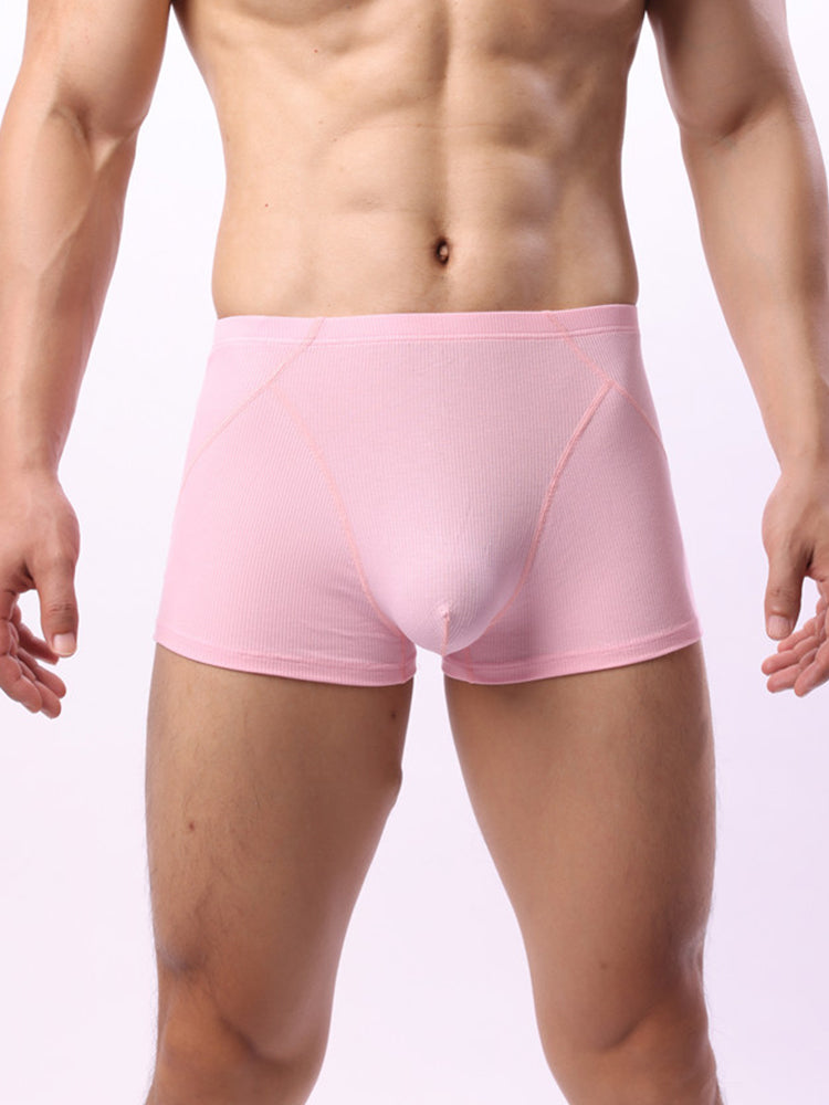 3 Pack Men's Breathable Comfort U-Shaped Raised Pocket Ribbed Briefs