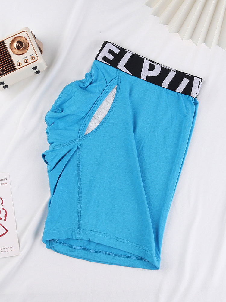 2 Pack Men's Long-Leg Anti-Chafing Performance Boxer Briefs