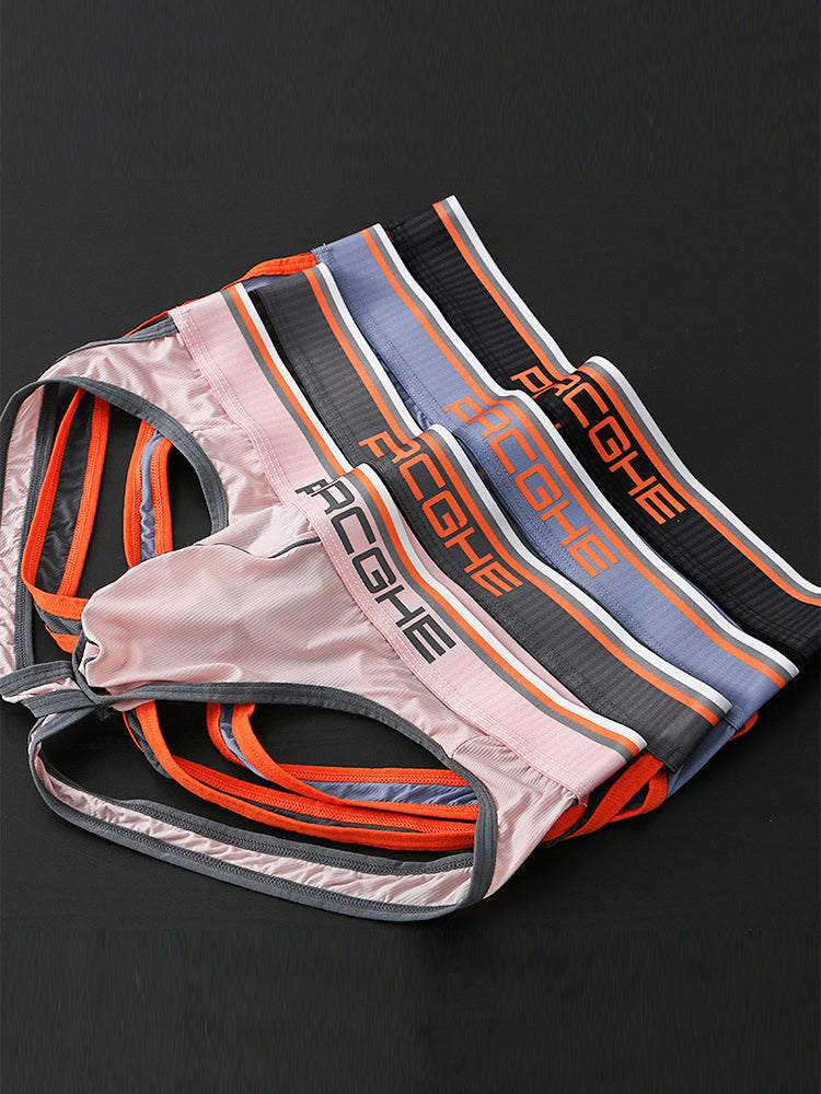 3 Pack Men's Low-Rise Ice Silk Jockstrap