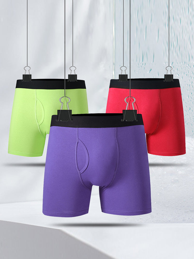 Men's Cotton Long-Length Anti-Chafing Boxers Briefs & Midway Briefs