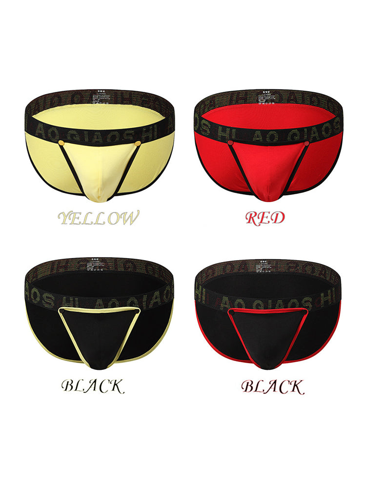 3 Pack Men's Large Pouch Button Waistband Briefs