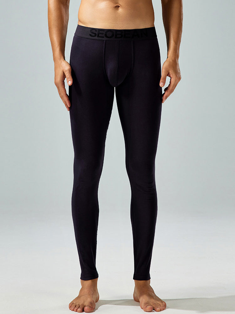 Seobean Men's Thin Autumn and Winter Essential Thermal Underwear Long Pants