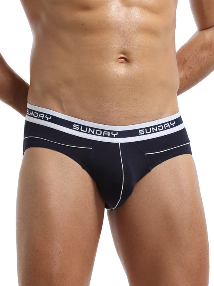 3 Pack Men's Comfortable Sporty Breathable Low-Waist Sexy Briefs