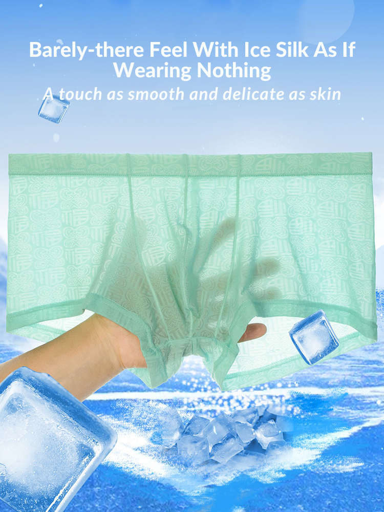 4 Pack Men's Sexy Breathable Jacquard Trunks