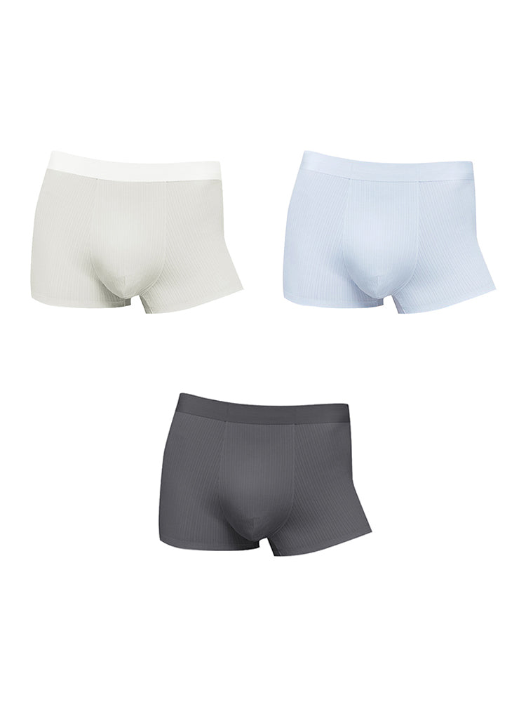 3 Pack Ultra-Comfortable Men's Breathable Trunks with Antibacterial Gusset