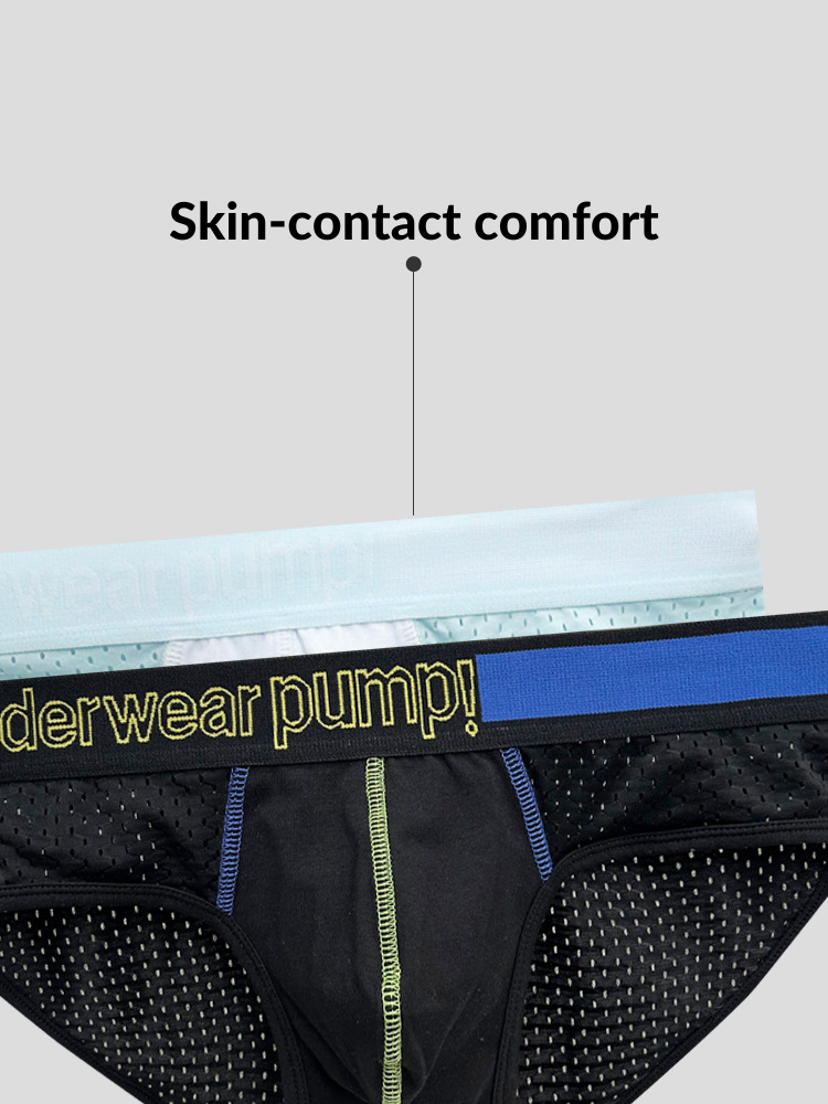 2 Pack Men's Mesh Loose Fit Sport Low-Rise Briefs