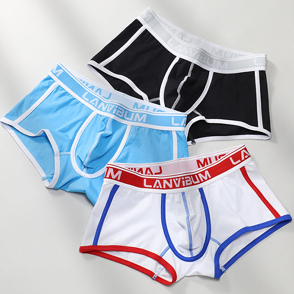 Mens Contrast Color Boxer Briefs