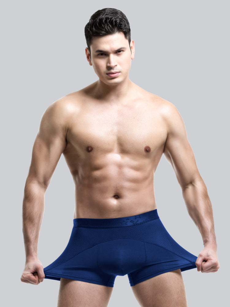 3 Pack Men's Ice Silk Sports Breathable Boxer Briefs