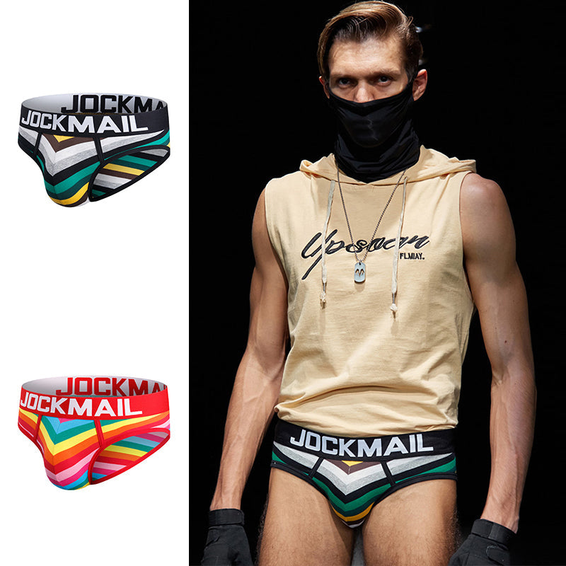 2 Pack Colorful Striped Men's Briefs