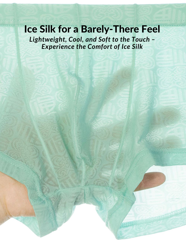 4 Pack Men's Sexy Breathable Jacquard Trunks